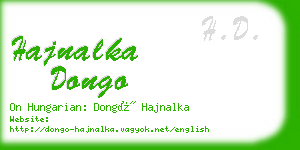 hajnalka dongo business card